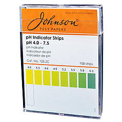 Індикаторні смужки на pH 4.0–7.5 JTP pH Indicator Strips (125.2 C, 100 шт.)