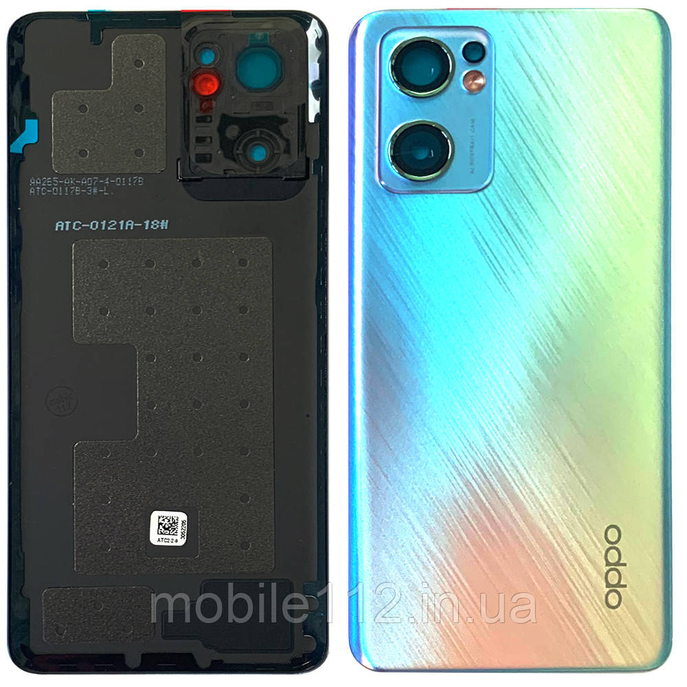 Задня кришка Oppo Reno7 5G CPH2371 синя оригінал Китай зі склом камери