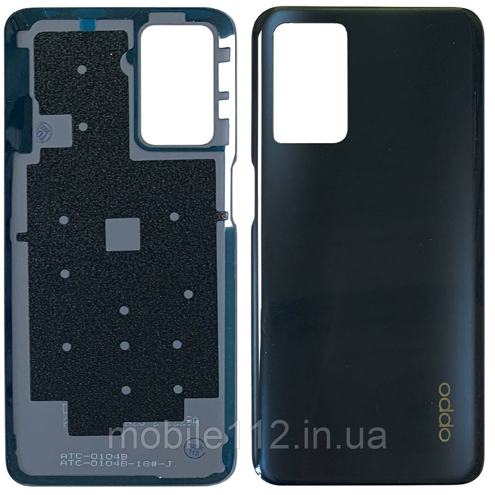 Задня кришка Oppo A55 4G CPH2325, A55 5G PEMM00 чорна глянсова оріг 5G