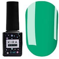 Гель-лак Kira Nails №028 (зеленый, эмаль), 6 мл