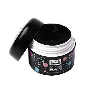 Гель-фарба Kira Nails No Wipe, Black, 5 мл