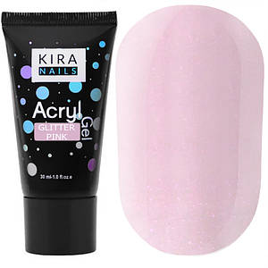 Kira Nails Acryl Gel - Glitter Pink, 30 г