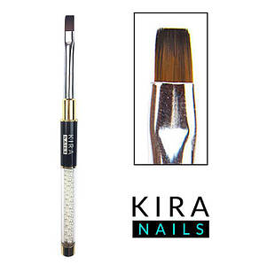 Пензлик Kira Nails Gel flat 6 (Nylon)