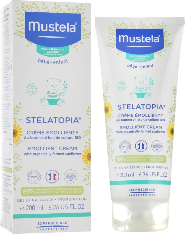Крем для сухої та атопічної шкіри Mustela Stelatopia Emollient Cream With Sunflower , 200 мл - фото 1 - id-p1608792999