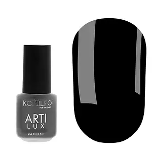 Лак для нігтів Komilfo ArtiLux 029 (чорний, емаль), 4 мл