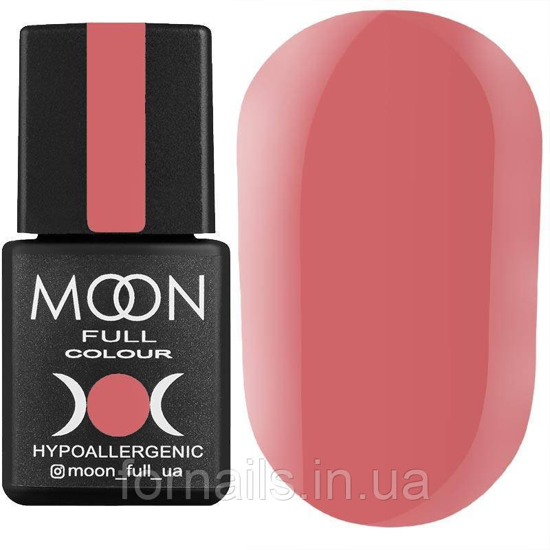 Гель-лак MOON FULL color Gel polish №114 (лососева-рожевий, емаль), 8 мл