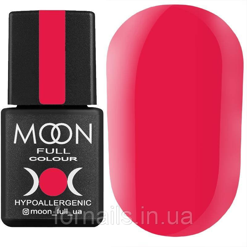 Гель-лак MOON FULL color Gel polish №123 (рожевий амарантовий, емаль), 8 мл