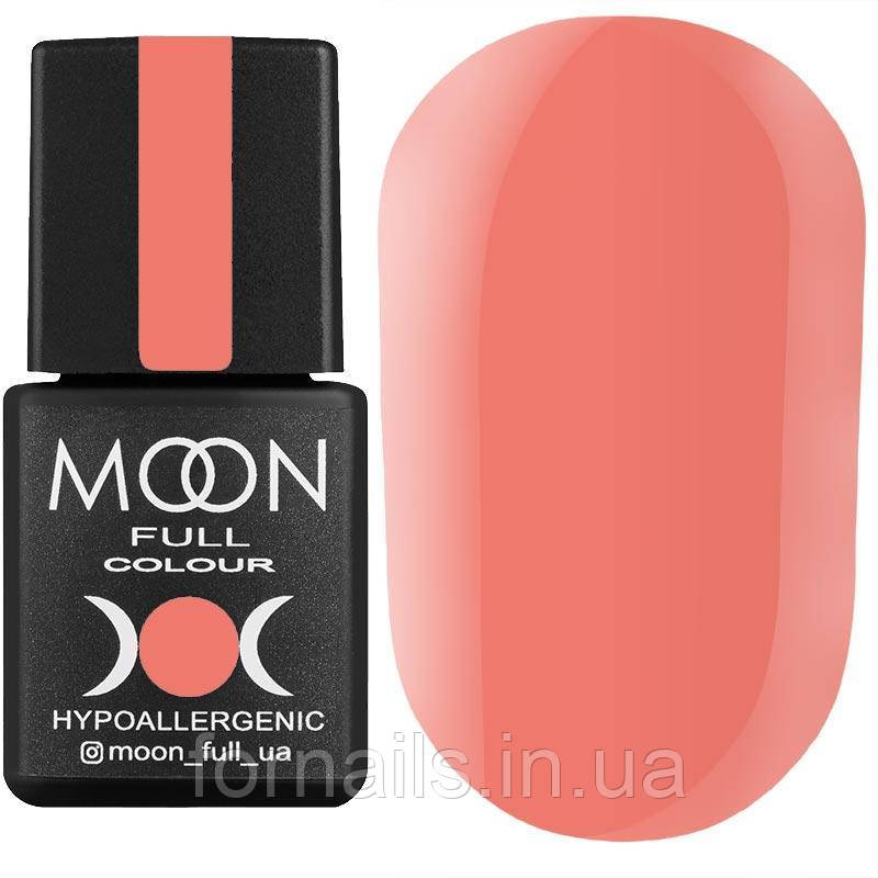 Гель-лак MOON FULL color Gel polish №124 (лососева-помаранчевий, емаль), 8 мл