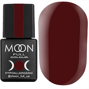 Гель-лак MOON FULL color Gel polish №143 (вишневий, емаль), 8 мл