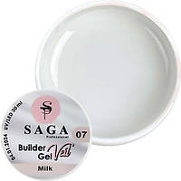 Гель для наращивания SAGA Builder Gel Veil №7 Milk 30 мл