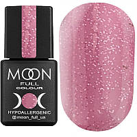 Гель-лак MOON FULL color Gel polish №306 (полупрозрачный розовый с разноцветным шиммером), 8 мл