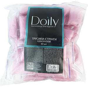 Трусики-стрінги Doily (50 шт\пач) із спанбонду, рожеві