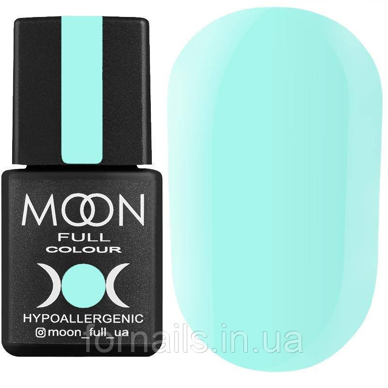 Гель-лак MOON FULL color Gel polish №629 (біло-блакитний яскравий, емаль), 8 мл