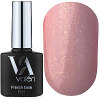 Valeri French base №001 (светло-розовый с золотистым микроблеском), 12 мл