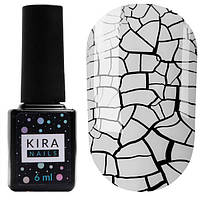 Гель-лак Kira Nails Crack Effect White (белый для кракелюра), 6 мл