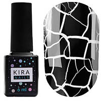 Гель-лак Kira Nails Crack Effect Black (черный для кракелюра), 6 мл