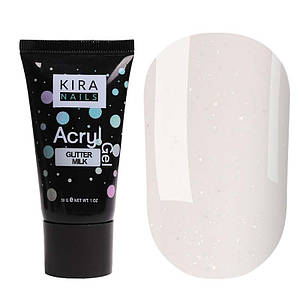 Kira Nails Acryl Gel Glitter Milk, 30 г