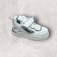 Детские/подростковые кроссовки на девочку белые, яркие кроссовки на девочку, № 1852-2 ( р. 26-31)