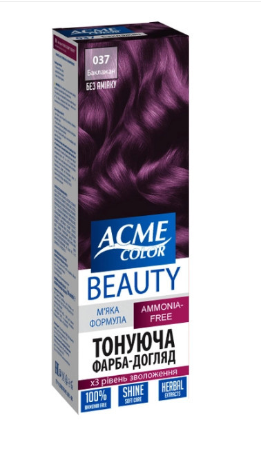 Фарба-гель для волосся Б'юті ACME-COLOR 037 Баклажан (4820000300179), фото 1