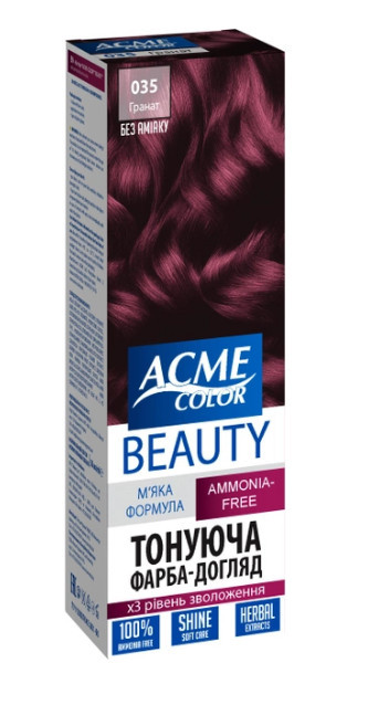 Фарба-гель  для волосся Б'юті  ACME-COLOR 035 Гранат (4820000300209), фото 1