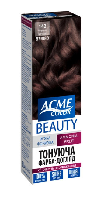 Фарба-гель для волосся Б'юті ACME-COLOR 142 Чорний шоколад (4820000300155), фото 1