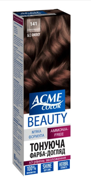 Фарба-гель  для волосся Б'юті  ACME-COLOR 141 Шоколадний (4820000300162), фото 1