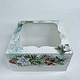 Коробка для бенто-торта, 170*170*90 мм, з вікном, "Святкова гілочка", фото 8