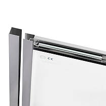 Душові двері в нішу Qtap Taurus CRM2012-13.C6 120-130x185 см, скло Clear 6 мм, покриття CalcLess, фото 2
