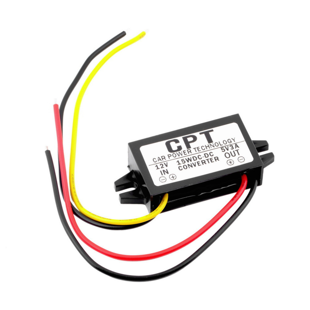 Автомобільний перетворювач напруги CPT 12 V — 5 V (3 A 15 W) DC/DC бортова мережа Converter Regulator