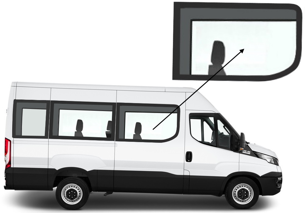 Бічне скло Iveco Daily 2014-2023 салону переднє праве