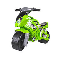 Каталка-толокар детский двухколесный мотоцикл Kawasaki 6443 Technok Toys, салатовый