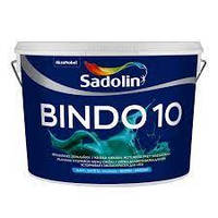 Акриловая краска Sadolin Bindo 10 для стен, белая, BW, 10 л.