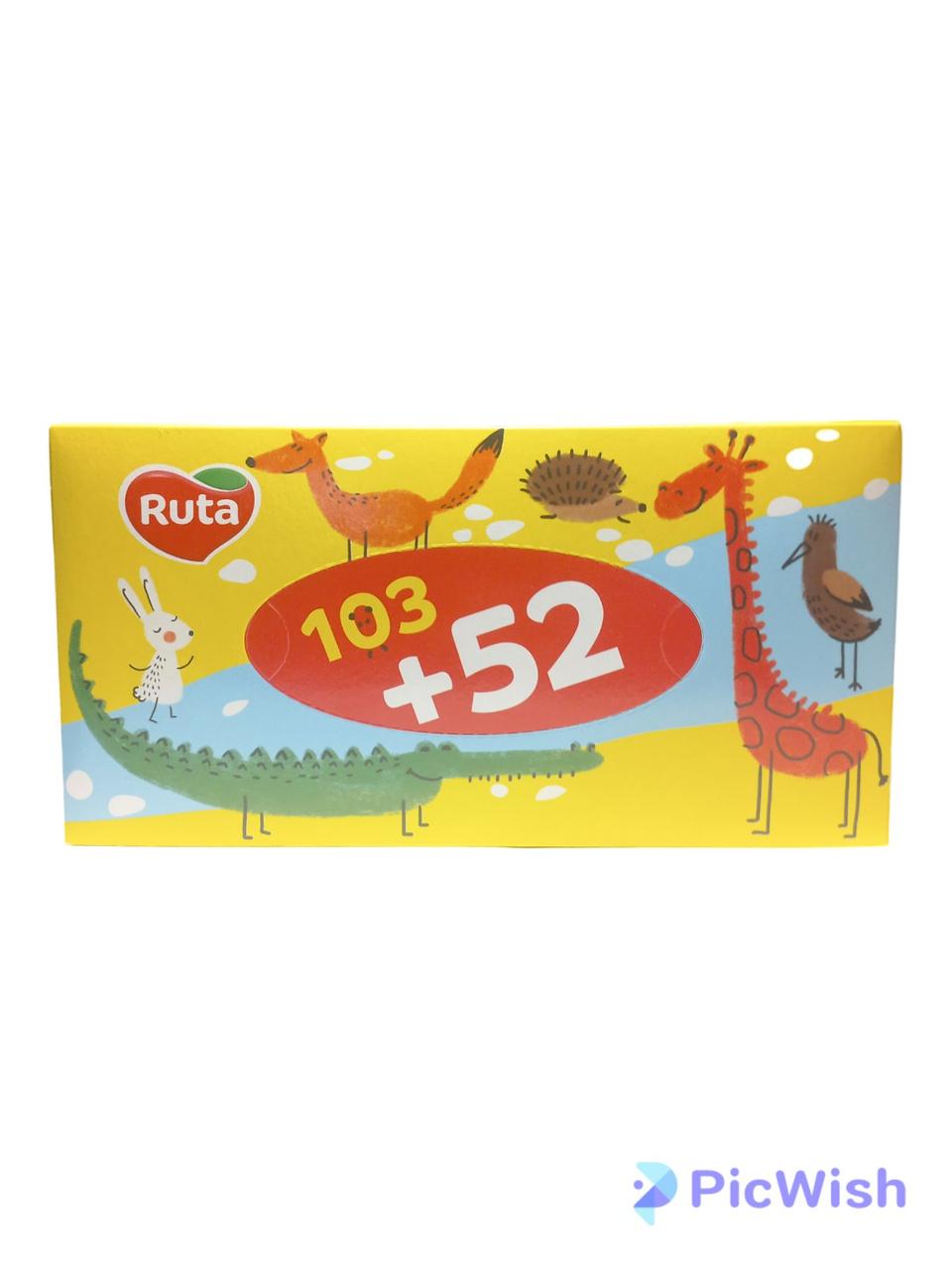 Серветки косметичні Ruta Kids 2 шари, 103 + 52 шт