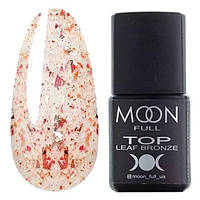 Топ без липкого шару Moon Full Top Leaf Bronze, 8 мл