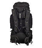 Тактичний каркасний похідний рюкзак Over Earth (модель 625) 80 літрів чорний, фото 2
