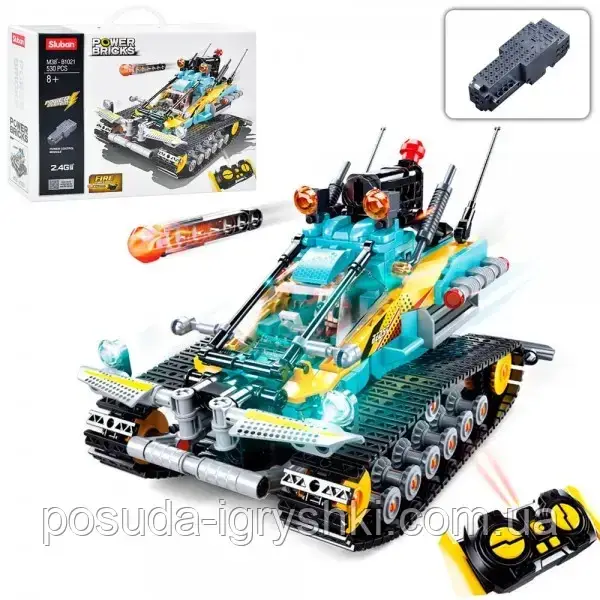 Конструктор M38-B1021 транспорт, 530 деталі, на радіокеруванні 2.4G, акумулятор, у коробці, 8-28,5-10, фото 1