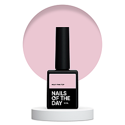 NAILSOFTHEDAY Milky pink top – ніжний молочно-рожевий топ без липкого шару для нігтів, 10 мл