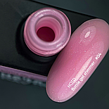 NAILSOFTHEDAY Bottle gel shimmer 04 – надміцний рожевий гель для нігтів зі срібним шимером, 10 мл, фото 3