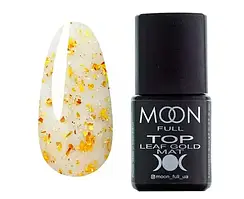Топ без липкого шару Moon Full Top Leaf Gold 8 мл