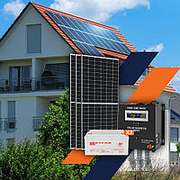 Сонячна електростанція (СЕС) 1kW АКБ 1.5kWh (гель) 65 Ah Стандарт