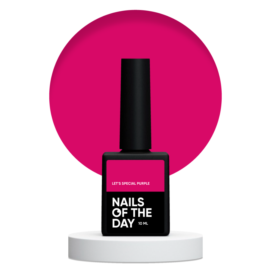 NAILSOFTHEDAY Let’s special purple – особливий яскраво-рожевий гель лак, що перекривається в один шар, 10 мл
