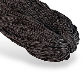 Шнур одежний круглий 4 мм колір Коричневий 100 метрів