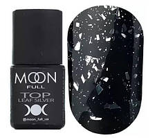 Moon Full Top Leaf Silver – топ для гель лаку, 8 мл. (без липкого шару)
