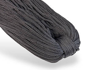 Шнур одежний круглий 4 мм колір Темно-сірий 100 метрів