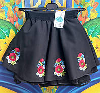 Детская юбка вышиванка МАКИ для девочки размер 4-7 лет цвет уточняйте при заказе