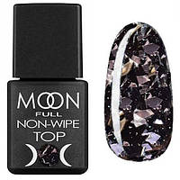 Топ для гель-лаку Moon Full Top Leaf Silver Black (чорне срібло) 8 мл
