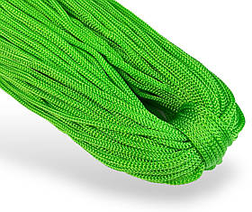 Шнур одежний круглий 4 мм колір Світло-зелений 100 метрів