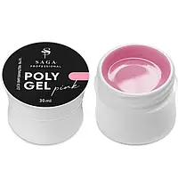 Полигель SAGA POLY GEL Pink в баночке, 30 мл (Розовый)