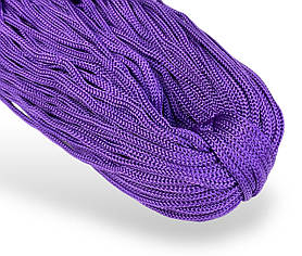 Шнур одежний круглий 4 мм колір Фіолетовий 100 метрів