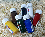 Фарба акрилова 30мл для Тканини ТМ "ФД",  в асортименті Зелена, фото 2